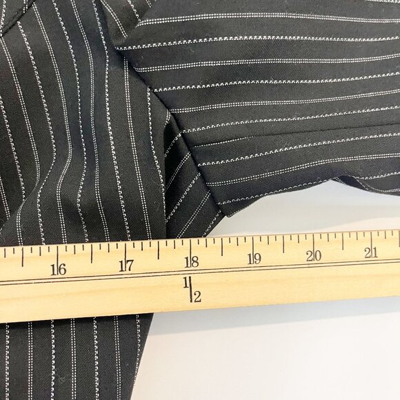 NEW Worth Black White Pin Striped Belted Blazer Jacket Y2K Business Career Sz 12 - Picture 6 of 7